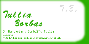 tullia borbas business card